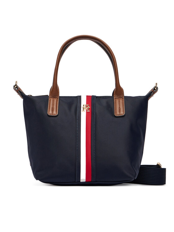 Tommy Hilfiger Tommy Hilfiger Torebka Popette Mini Tote Corp AW0AW19025 Granatowy