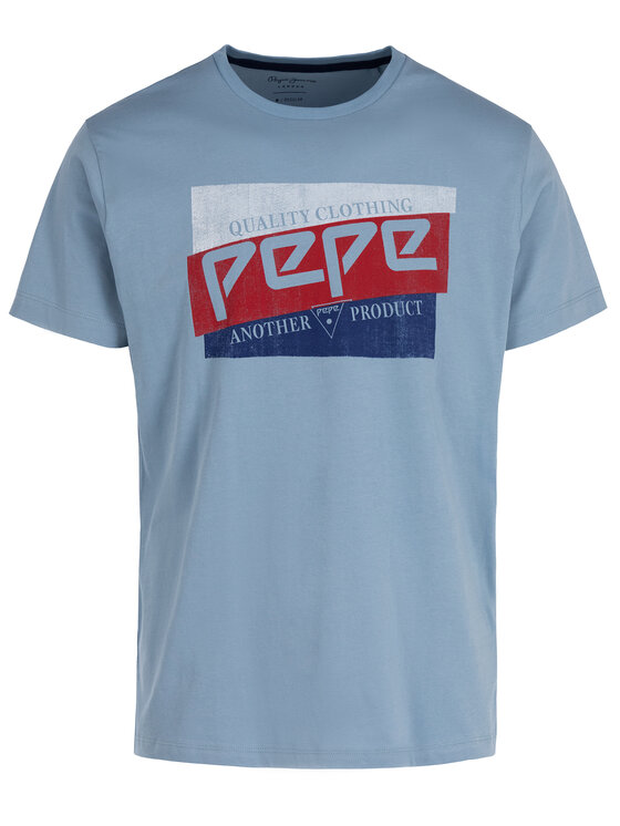 Pepe Jeans Pepe Jeans T-Shirt Dominik PM506545 Modrá Regular Fit