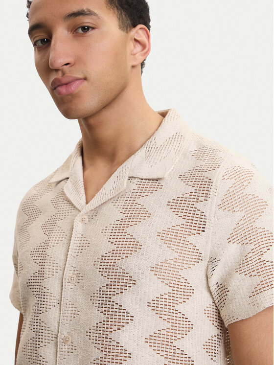 Guess Guess Camicia M6GP46 K3236 Beige Regular Fit