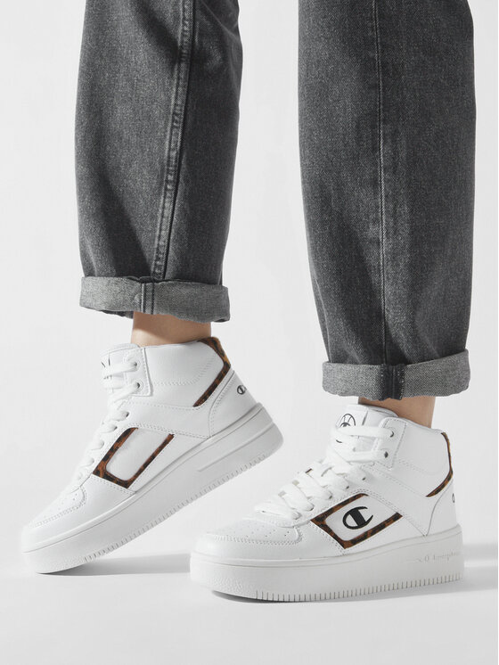 Champion Champion Αθλητικά Mid Cut Foul Play Plat Mid Animalie S11601-WW001 Λευκό