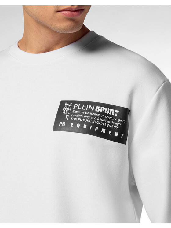 Plein Sport Plein Sport Longsleeve 14281 Biały Regular Fit