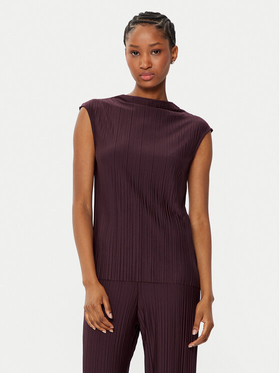 Gina Tricot Top 23481 Bordová Regular Fit