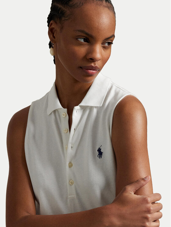 Polo Ralph Lauren Polo Ralph Lauren Každodenní šaty 211968292001 Bílá Regular Fit