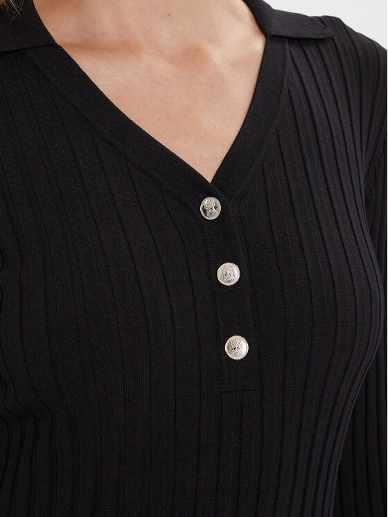 Morgan Morgan Kötött ruha 252-RMEXAS Fekete Slim Fit