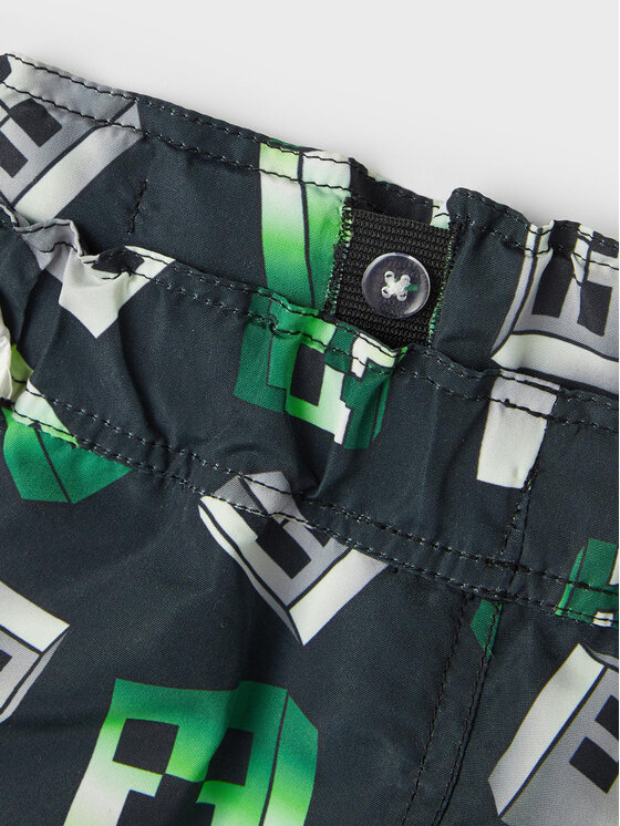 NAME IT NAME IT Pantaloncini da bagno MINERCRAFT 13214028 Nero Regular Fit