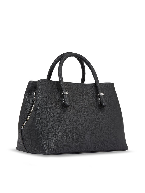 Tommy Hilfiger Tommy Hilfiger Geantă Th Emblem Satchel AW0AW15224 Negru