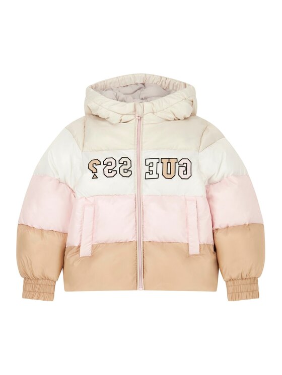 Guess Giacca a vento PIUMINO LOGO Beige Regular Fit