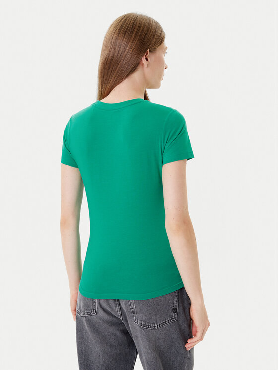 Guess Jeans Guess Jeans T-Shirt W5YI04 J1314 Zielony Slim Fit