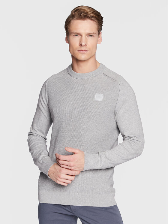 Boss Pulover Kesom 50474873 Siva Regular Fit