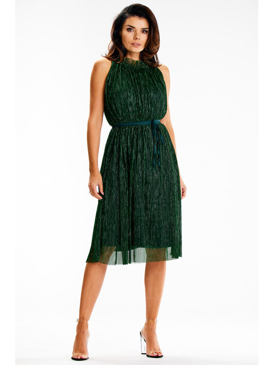 Awama Awama Abito da sera A629 Verde Basic Fit