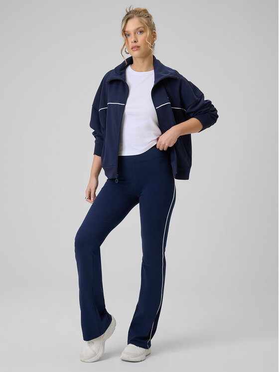 4F 4F Legginsy SPORTS CLUB Granatowy Slim Fit