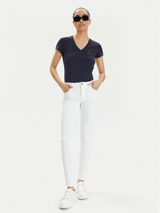 Armani Exchange Armani Exchange Jeans hlače 8NYJ01 Y3TAZ 0102 Bela Slim Fit