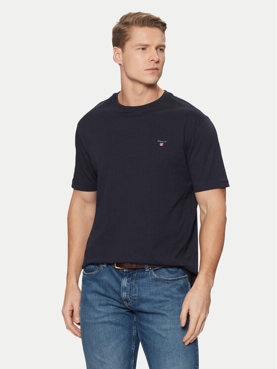Gant Gant T-Shirt Original Shield 2003295 Tmavomodrá Regular Fit