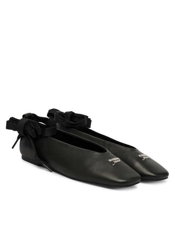 Tommy Jeans Tommy Jeans Baleríny Tjw Ballerina With Laces EN0EN02939 Čierna