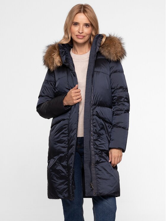 Perso Perso Dámska bunda BLH252525FXR Tmavomodrá Regular Fit