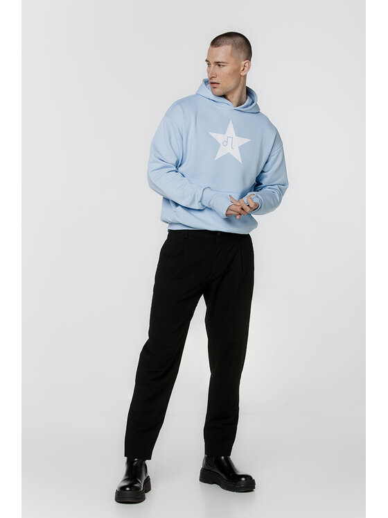 Pilawski Pilawski Bluza BLUZA BŁĘKITNA MĘSKA Niebieski Oversize