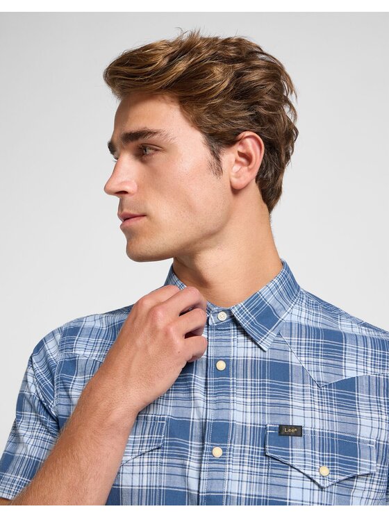 Lee Lee Camicia 112364225 Blu Regular Fit