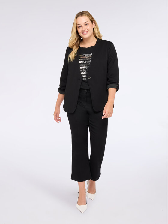 Fiorella Rubino Fiorella Rubino T-shirt G228L008533N033 Nero Regular Fit