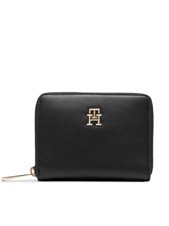 Portofel pentru femei Tommy Hilfiger Poppy Plus Med Za AW0AW15259 Negru