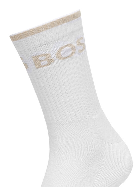 BOSS BOSS Набір 6 пар високих чоловічих шкарпеток 50510168 Білий