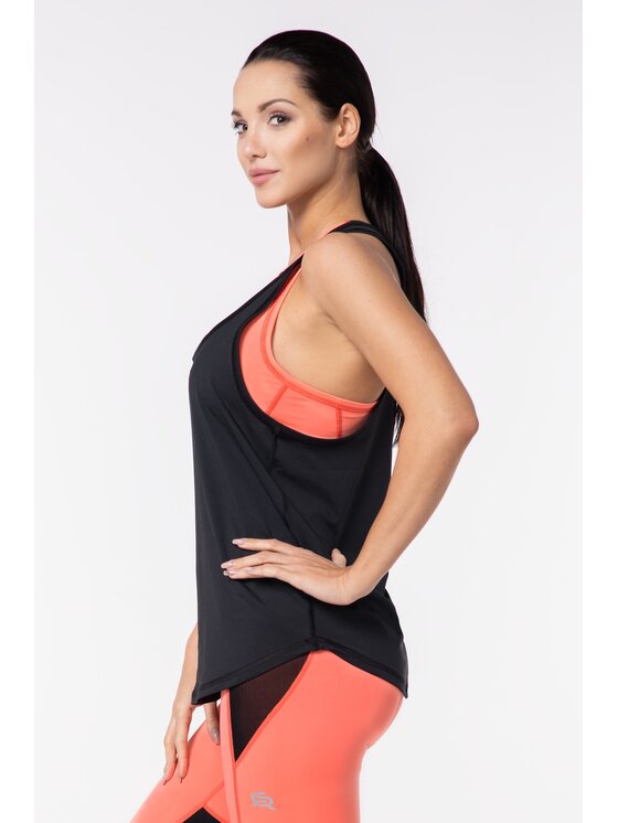 ROUGH RADICAL ROUGH RADICAL Koszulka techniczna LOOSE TANK TOP Czarny Slim Fit