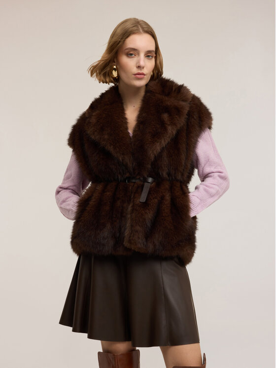 Motivi Motivi Pelliccia 80006000017N032 Marrone Regular Fit