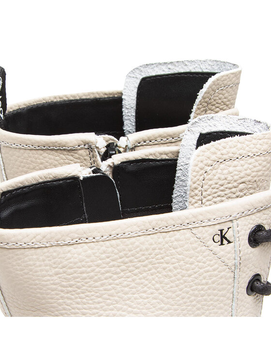 Calvin Klein Jeans Calvin Klein Jeans Μποτάκια Flatform Mid Laceup Boot YW0YW00843 Μπεζ