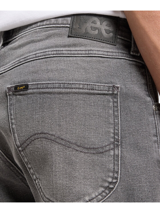 Lee Lee Szorty jeansowe 112363694 Szary Regular Fit