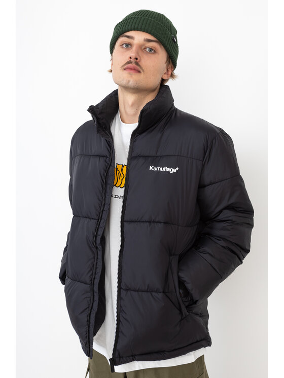 Kamuflage Kamuflage Kurtka zimowa Puff Mini Logo Czarny Regular Fit