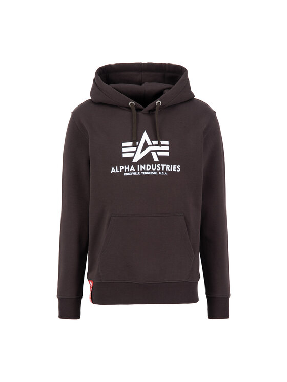 Alpha Industries Męska Bluza, rozmiar M, Brązowa, Basic Hoodie