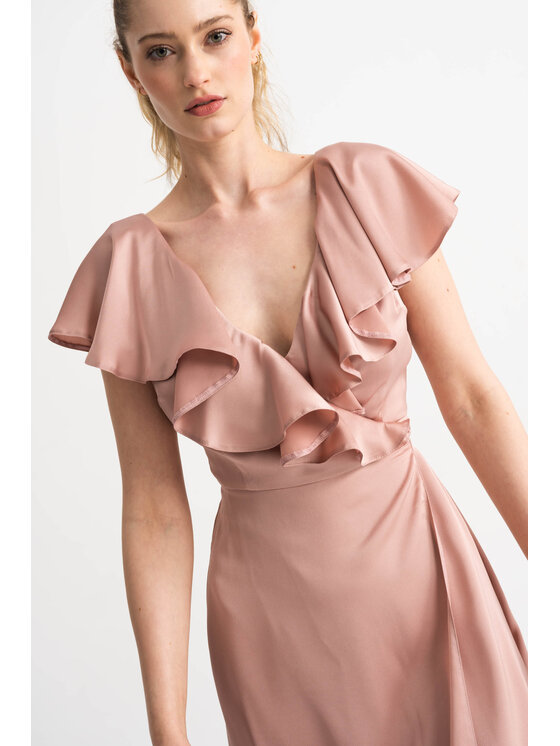 ROSE AVENUE ROSE AVENUE Sukienka koktajlowa S3 Różowy Regular Fit