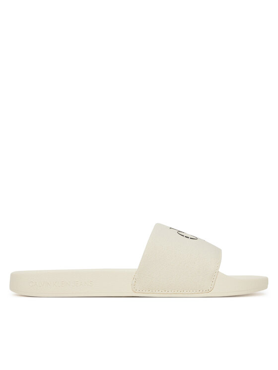 Calvin Klein Jeans Calvin Klein Jeans Japonki Slide Monogram Wn Logo Ck YW0YW01967 Beżowy