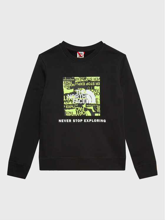The North Face The North Face Majica dugih rukava Redbox NF0A82EP Crna Regular Fit