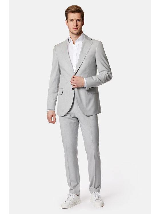 Lancerto Lancerto Garnitur Natham GA073124000003 Szary Slim Fit