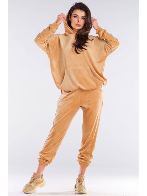Awama Awama Bluza A420 Beżowy Basic Fit