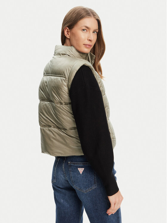 Guess Guess Bezrękawnik W5YL11 WHDO2 Zielony Regular Fit