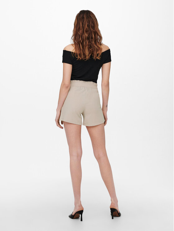 JDY JDY Šortky z materiálu New Catia 15200311 Béžová Regular Fit