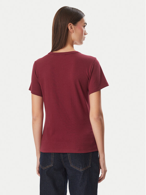 HUGO HUGO T-Shirt Deloris  50512002 Czerwony ciemny Slim Fit