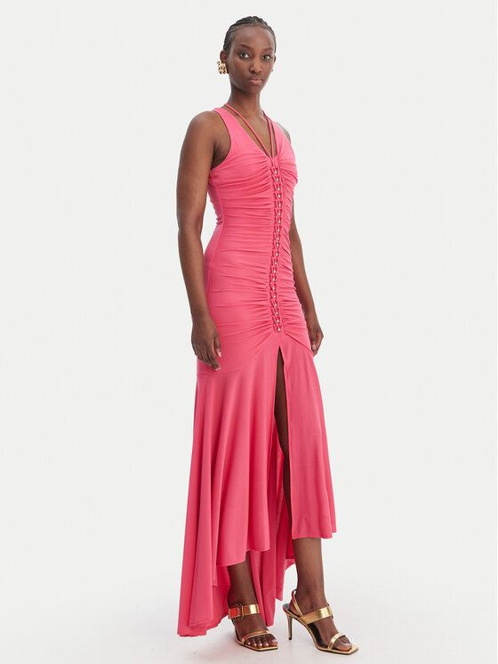 Just Cavalli Just Cavalli Коктейлна рокля 80PAOB01 CJB04 Розов Slim Fit