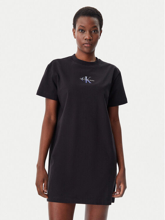 Calvin Klein Jeans Calvin Klein Jeans Ikdienas kleita Gradient Monologo J20J225273 Melns Relaxed Fit