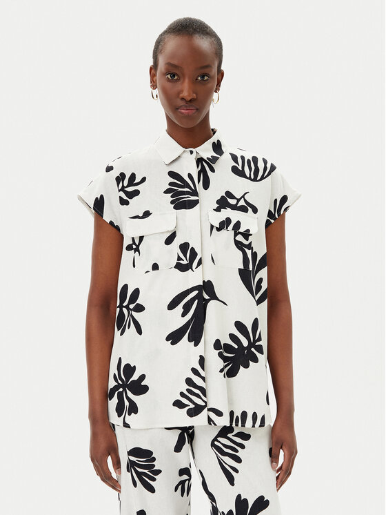 Marella Marella Camicia Addotto 2513111142200 Bianco Regular Fit