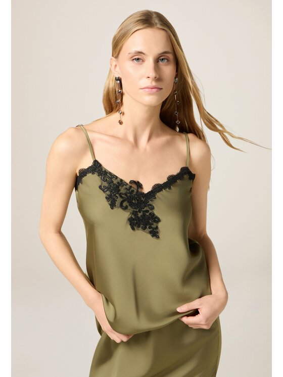 Oltre Oltre Blusa 2046R003139N035 Verde Regular Fit