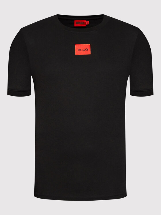 HUGO Hugo Marškinėliai Diragolino212 50447978 Juoda Regular Fit