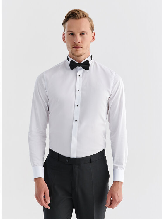 Pako Lorente Pako Lorente Koszula P000B-1X-165 Biały Slim Fit