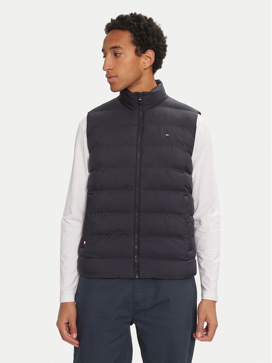 Tommy Hilfiger Športová vesta MW0MW37255 Tmavomodrá Regular Fit