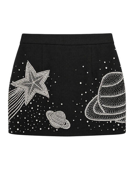 PHILIPP PLEIN PHILIPP PLEIN Spódnica mini 31273 Czarny Slim Fit
