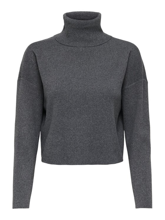 ONLY ONLY Maglione Onlama life ls rib rollneck Grigio Regular Fit