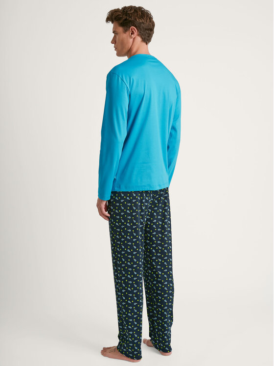 Calida Calida Pyžamo 42783 Tmavomodrá Regular Fit