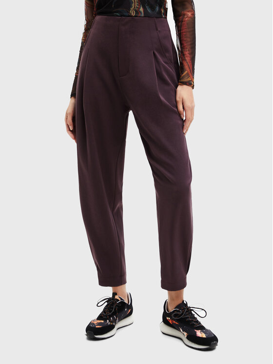 Desigual Desigual Παντελόνι υφασμάτινο MONSIEUR CHRISTIAN LACROIX Ra 22WWPW18 Μωβ Slouchy Fit