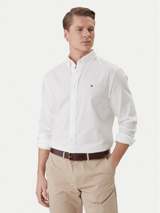 Tommy Hilfiger Tommy Hilfiger Košeľa MW0MW42442 Biela Slim Fit